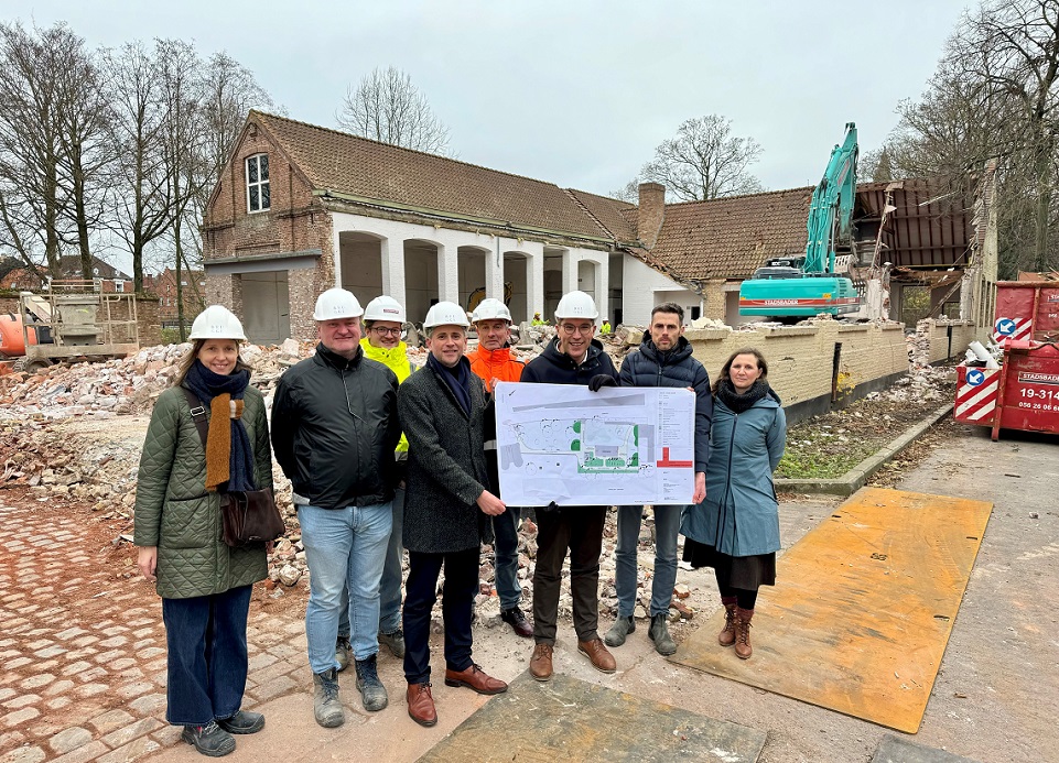 Start afbraakwerkzaamheden gebouwen Boninvest Brugge
