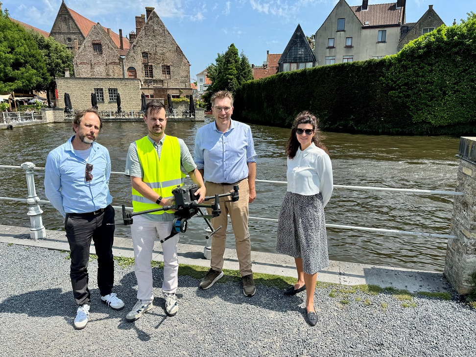 Brugge zet drones en laserscanning in voor grondige opmeting van Reien en bruggen