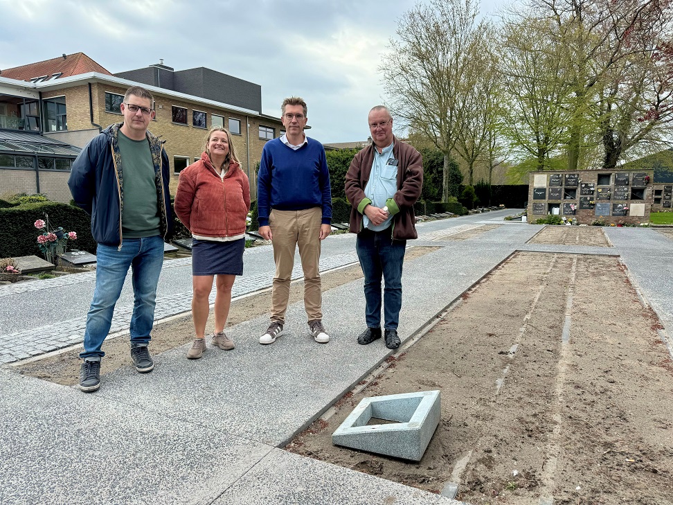 Uitbreiding urnezandgrafveld op de begraafplaats van Sint-Kruis Brugge