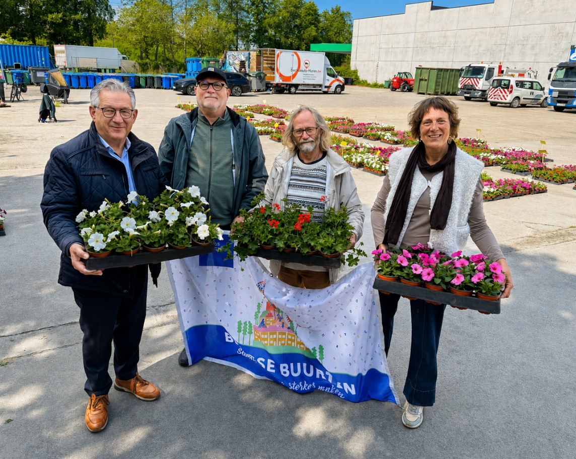 Bebloemingsactie Brugse Buurten 2026: meer dan 95.000 bloemen fleuren Brugse wooneenheden op