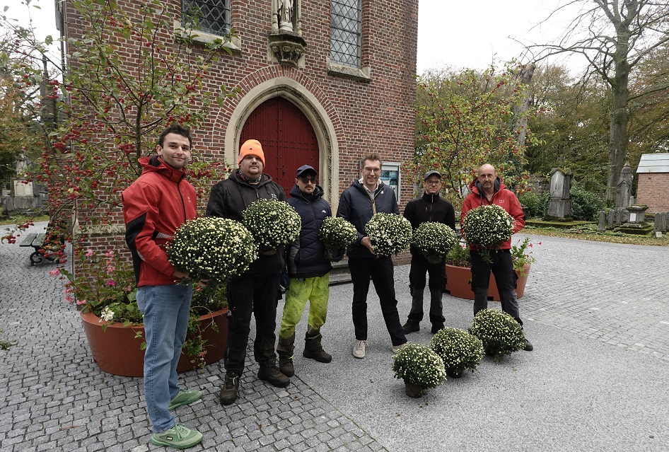 Brugse begraafplaatsen bebloemd en klaar voor Allerheiligen