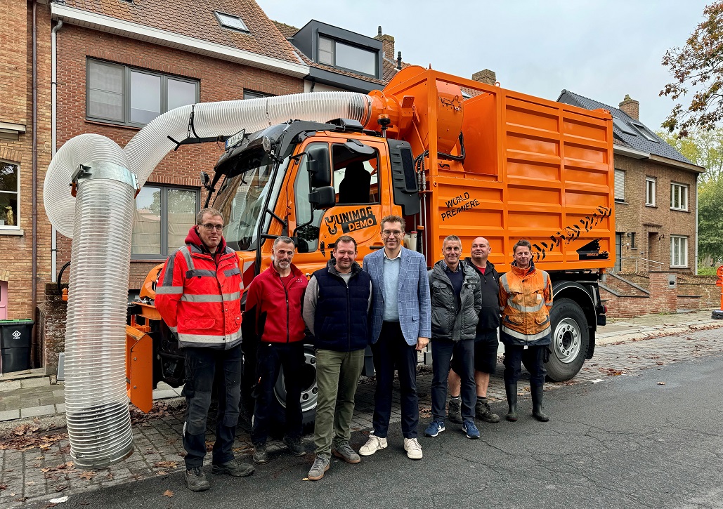 Stad Brugge plaatst meer dan 1000 bladkorven om bladeren efficiënt op te vangen